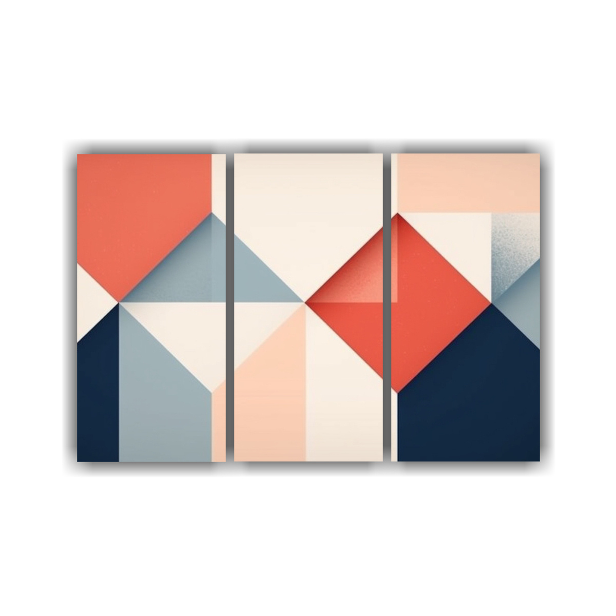 PINTURAS GEOMÉTRICAS MINIMALISTAS EN TRES 240X160 CM - 1