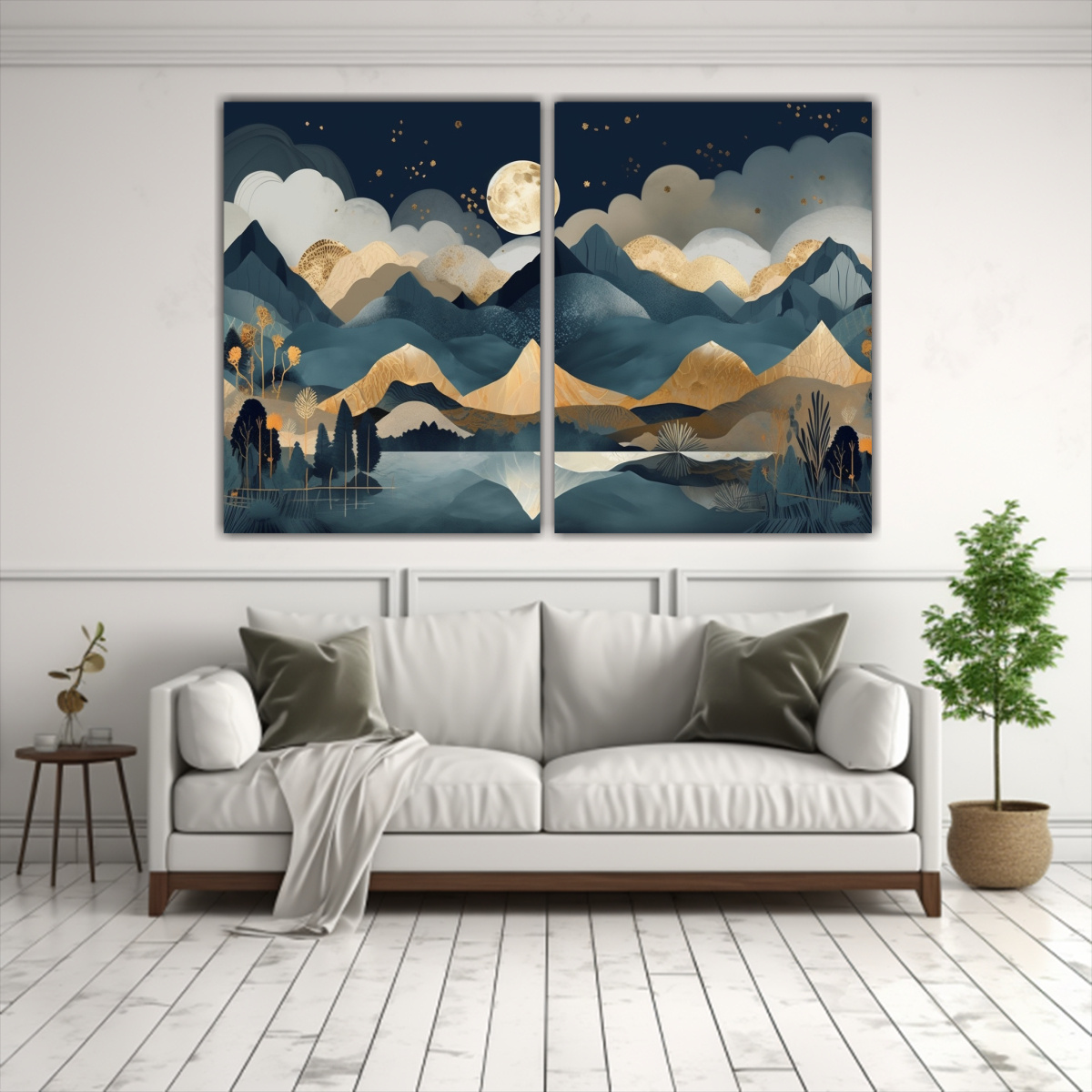 PINTURAS DECORATIVAS PAISAJE MONTAÑAS 40X30 CM - 2