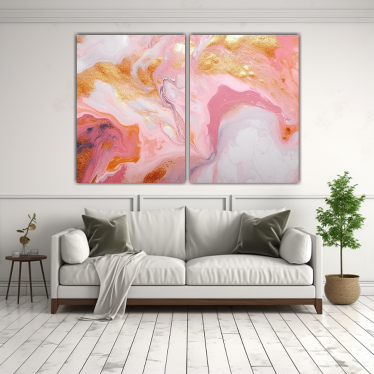 PINTURA ABSTRACTA DE MÁRMOL LÍQUIDO PARA 100X75 CM - 2