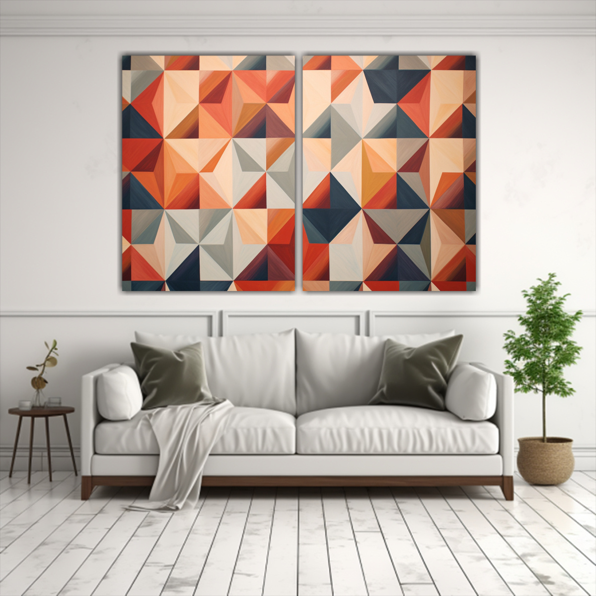 CUADROS DECORATIVOS: GEOMETRÍA Y PROFUNDIDAD EN 100X65 CM - 2