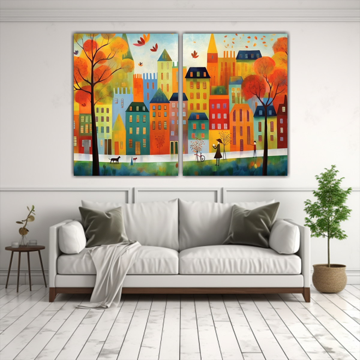 PINTURAS EN BASTIDOR ABSTRACCIÓN LUMINOSA CIUDAD 100X65 CM - 2