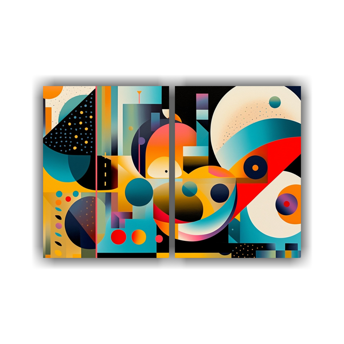 PINTURAS DE ARTE ABSTRACTO EN LIENZO CON 60X40 CM - 1