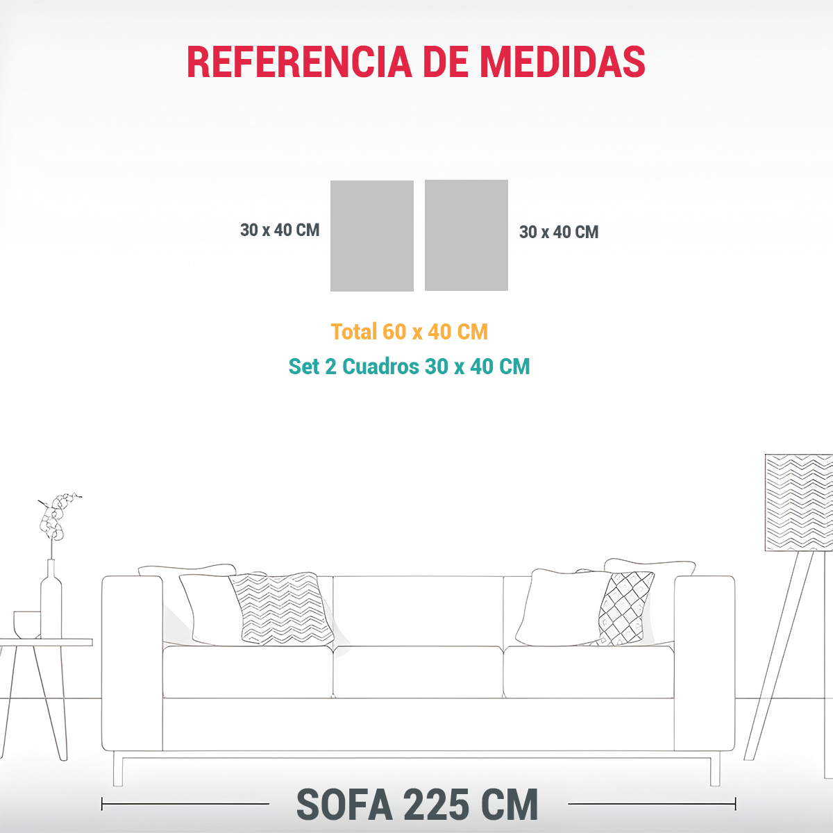 PINTURAS DE ARTE ABSTRACTO EN LIENZO CON 60X40 CM - 3