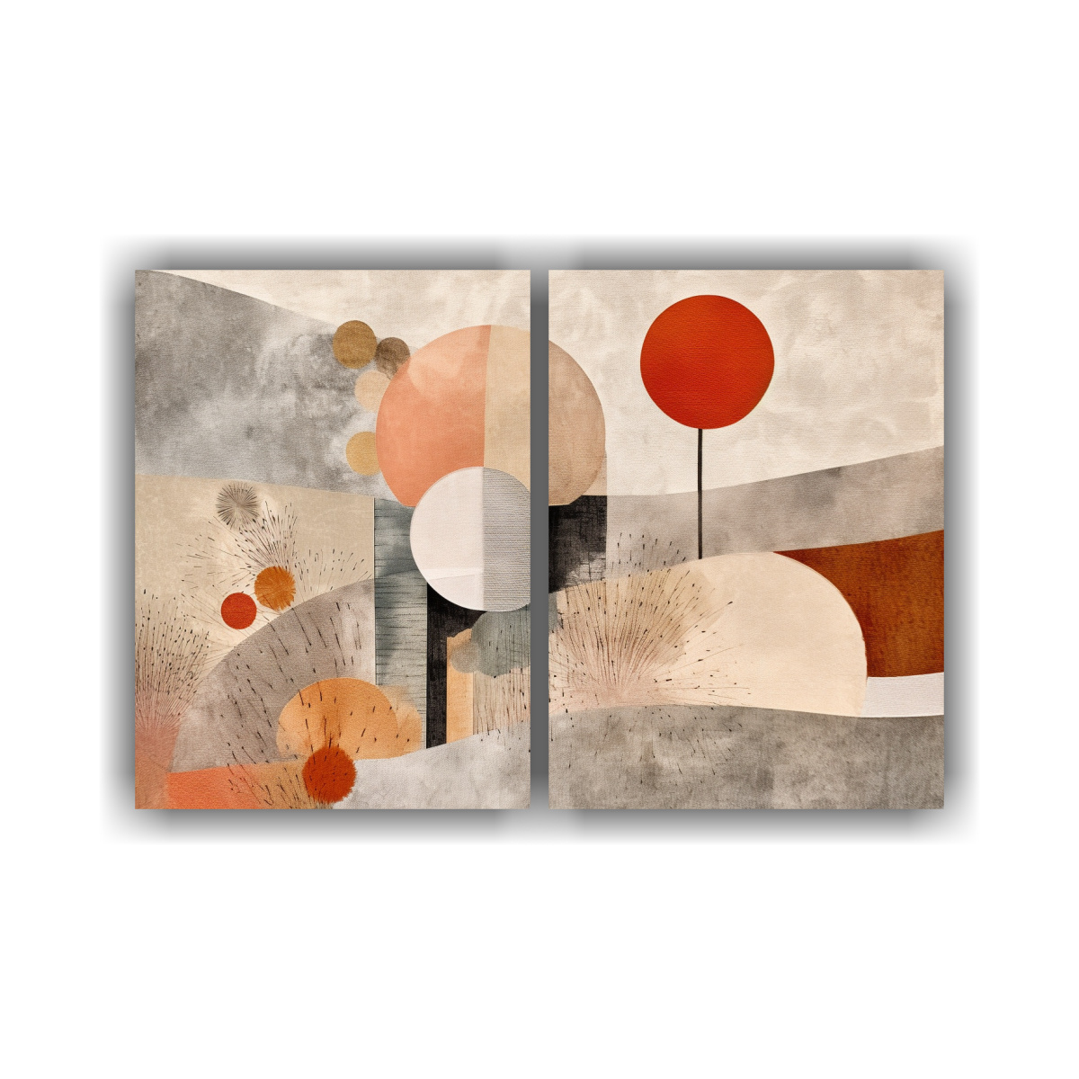 CUADRO ABSTRACTO HORIZONTAL DORMITORIO EN COLORES 120X80 CM - 1