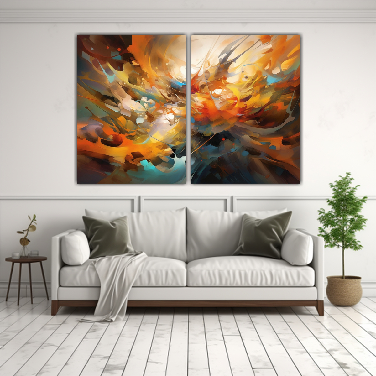 CUADROS ABSTRACTOS PARA DECORAR PAREDES CON 60X45 CM - 2