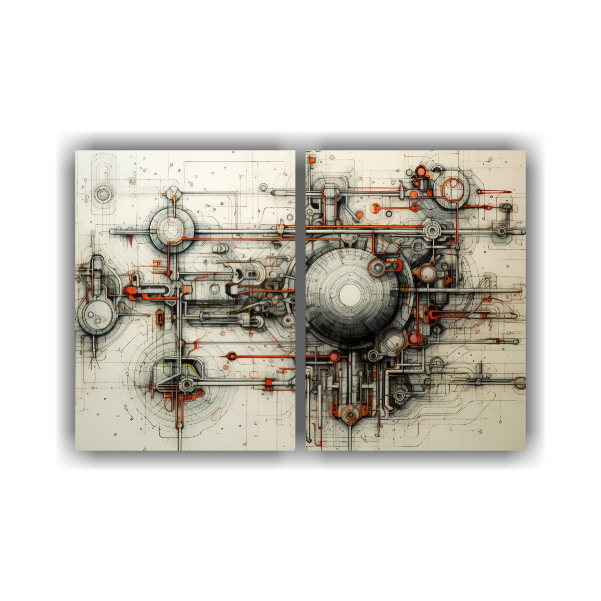 PINTURAS ABSTRACTAS EN BASTIDOR: SISTEMA DE 80X60 CM - 1