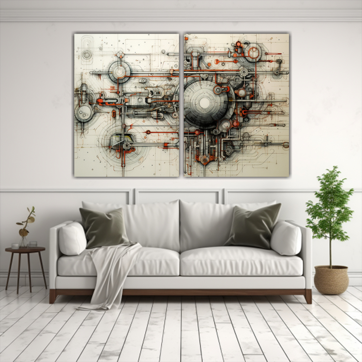 PINTURAS ABSTRACTAS EN BASTIDOR: SISTEMA DE 80X60 CM - 2