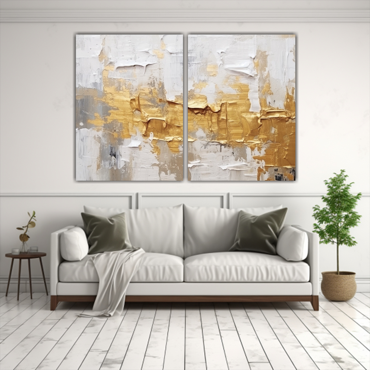 CONJUNTO DE CUADROS ABSTRACTOS EN BASTIDOR PARA 60X40 CM - 2