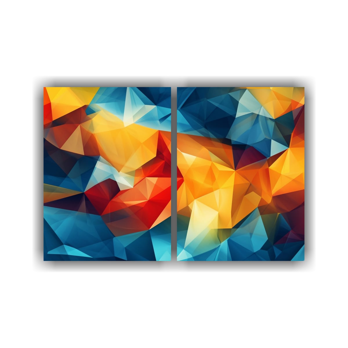 CUADROS ABSTRACTOS REGALO GEOMÉTRICO MULTICOLOR 100X75 CM - 1