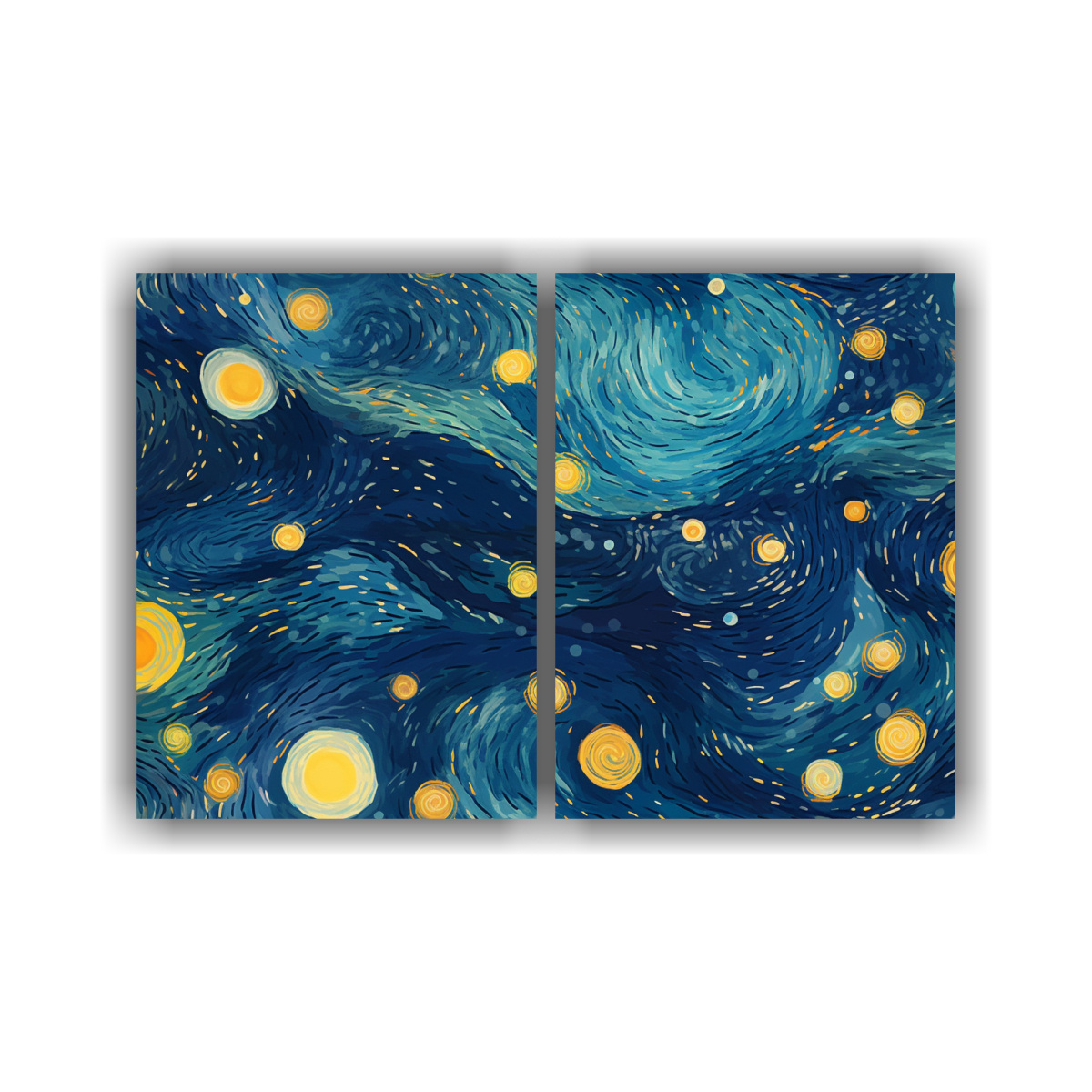 CUADRO HORIZONTAL NOCHE ESTRELLADA DECORACIÓN 40X30 CM - 1