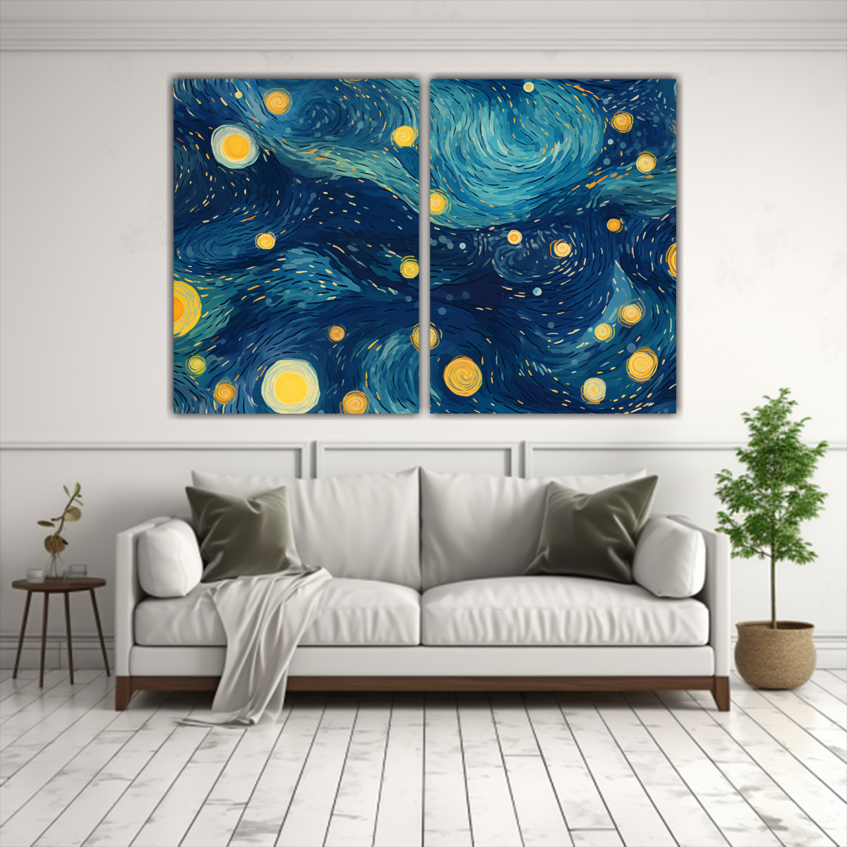 CUADRO HORIZONTAL NOCHE ESTRELLADA DECORACIÓN 40X30 CM - 2