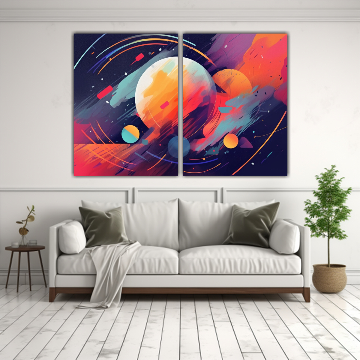 CUADROS ABSTRACTOS HORIZONTALES PARA DECORAR 160X120 CM - 2