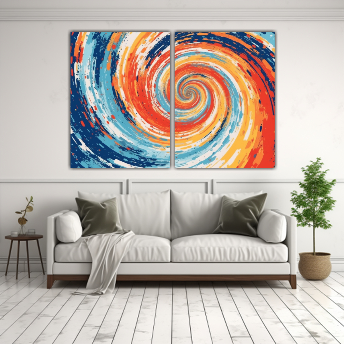 PINTURAS DECORATIVAS EN ESTILO BOCETO 80X60 CM - 2