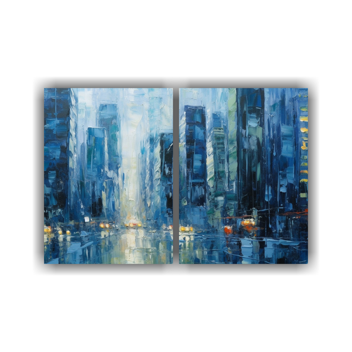 PINTURAS ABSTRACTAS DE NUEVA YORK ESTILO 60X45 CM - 1