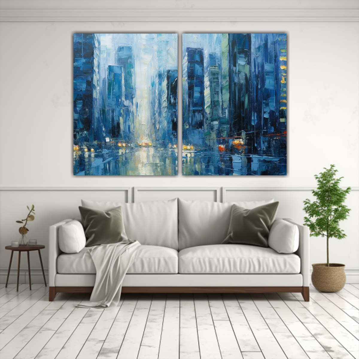 PINTURAS ABSTRACTAS DE NUEVA YORK ESTILO 60X45 CM - 2