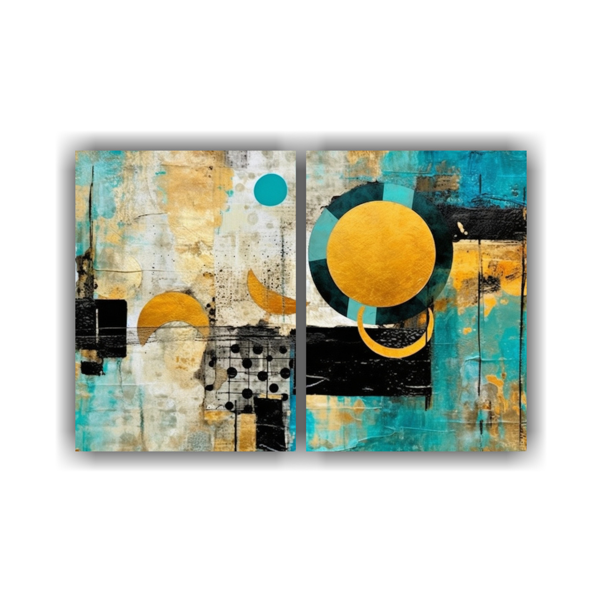 PINTURA ABSTRACTA EN LIENZO ESTILO GE DECORACIÓN 160X120 CM - 1