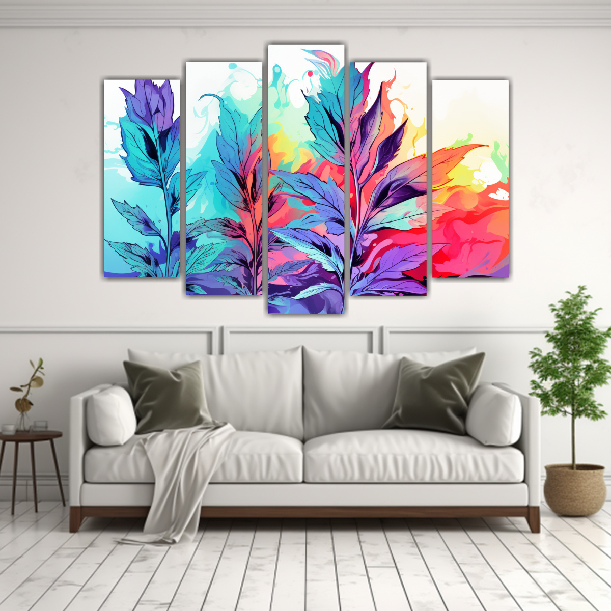 PINTURAS DE ARTE CALLEJERO EN TONOS ARCOÍRIS 225X150 CM - 2