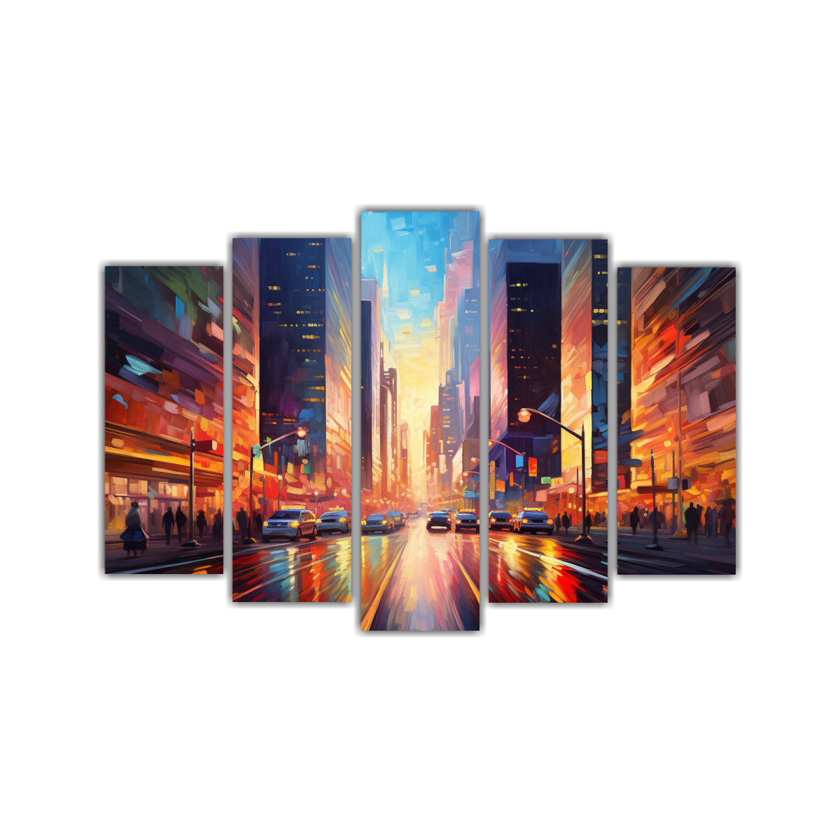 PINTURAS EN BASTIDOR: CIUDAD TRANSFORMADA EN ARTE 125X75 CM - 1