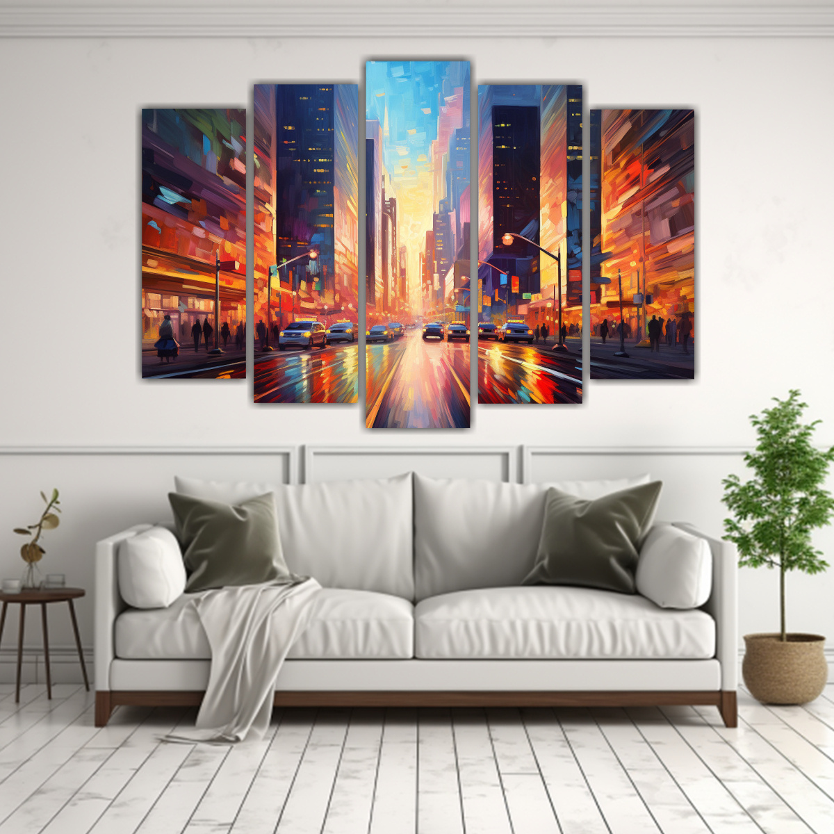 PINTURAS EN BASTIDOR: CIUDAD TRANSFORMADA EN ARTE 125X75 CM - 2