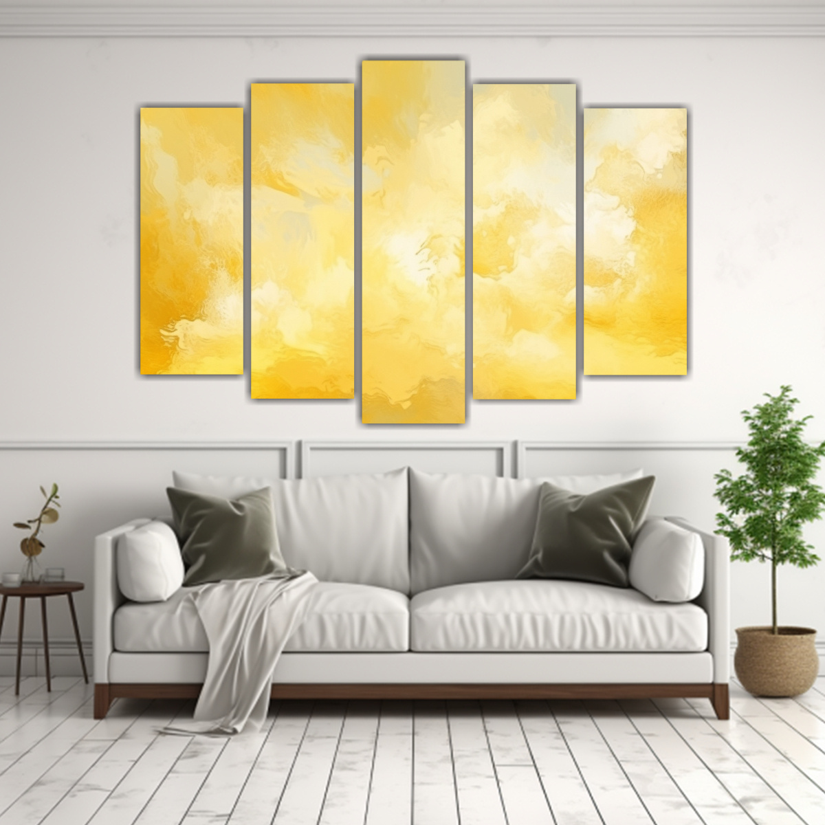 CONJUNTO DE 5 CUADROS DECORATIVOS ABSTRACTOS 100X65 CM - 2