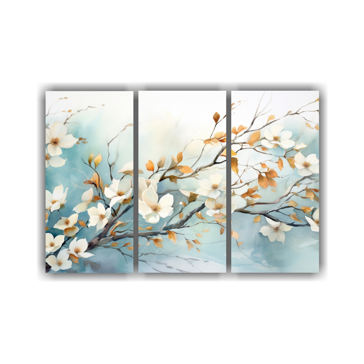 PINTURAS DECORATIVAS DE RAMAS DE FLORES DE 75X50 CM - 1