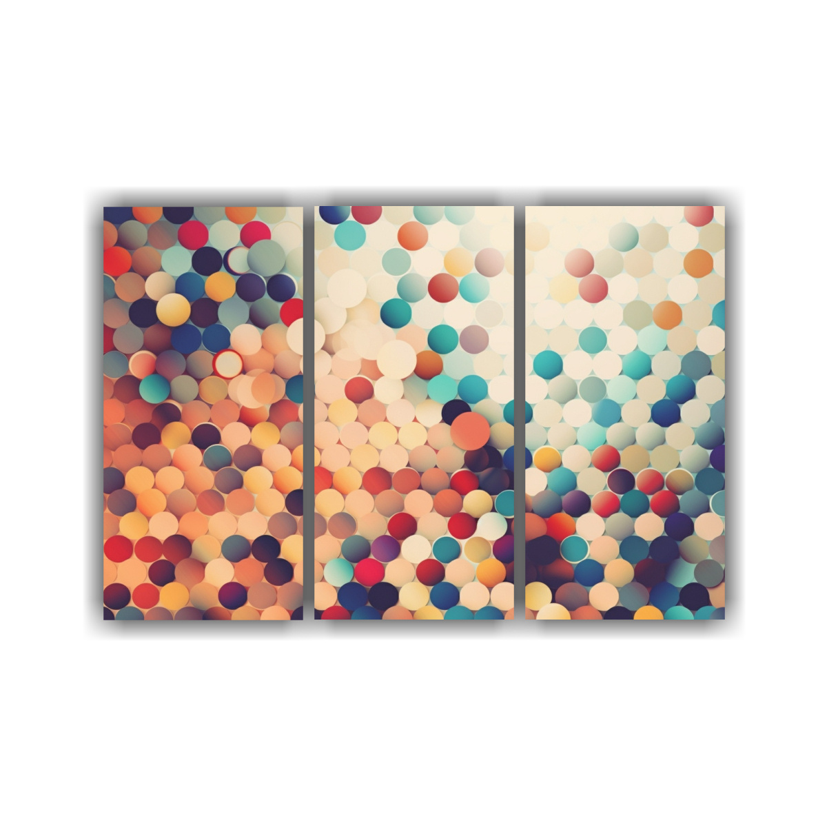 CUADROS FLORALES RETRO EN BASTIDOR: TRES TELAS 180X120 CM - 1