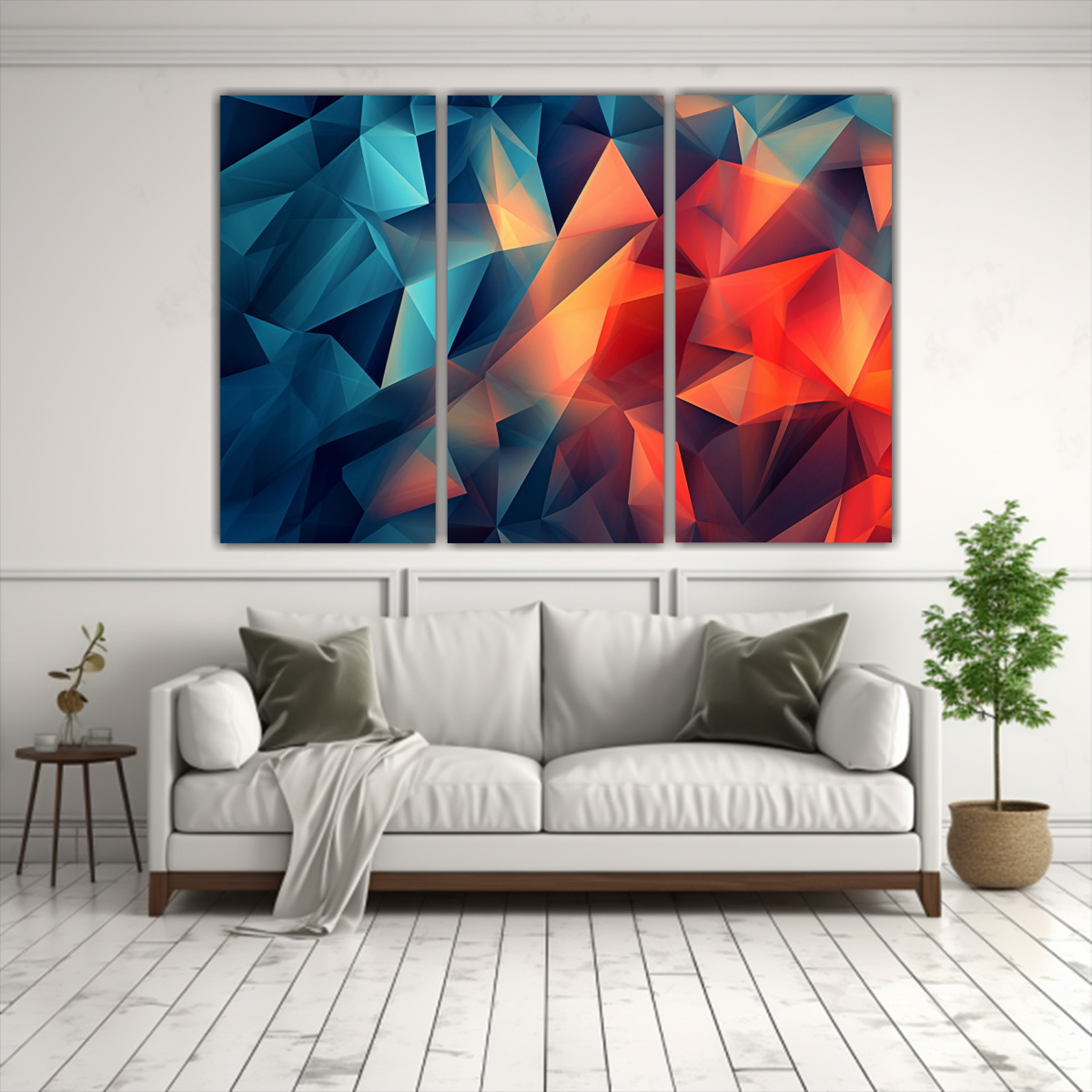 CUADRO ABSTRACTO MODERNO DE PATRÓN ALTAMENTE 210X140 CM - 2