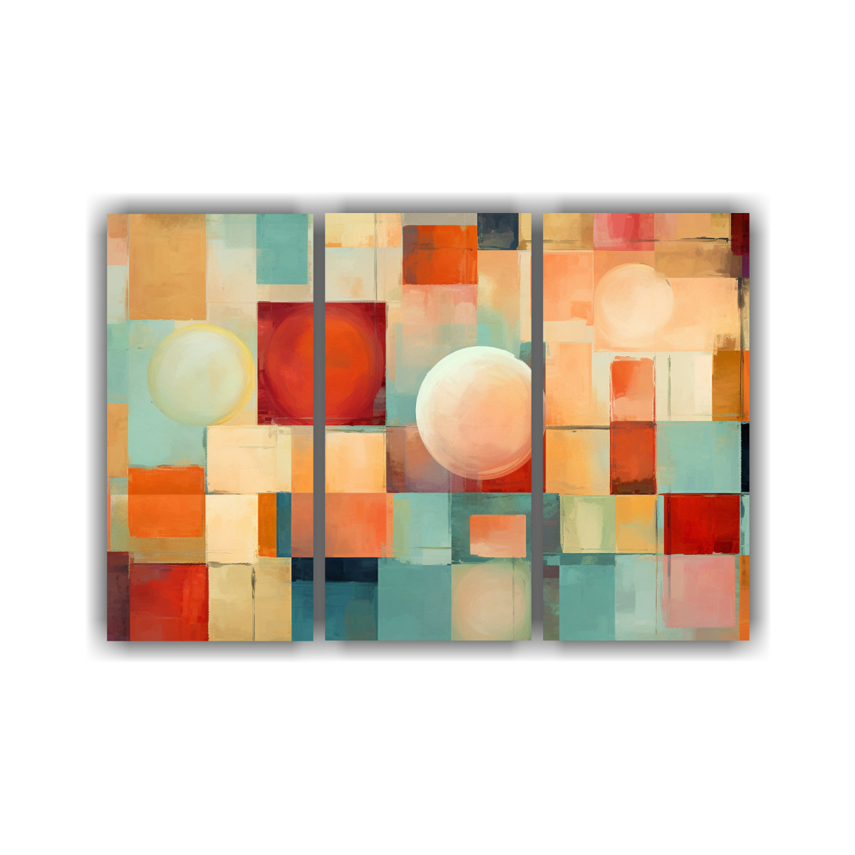 CUADROS MODERNOS CON VIBRANTES COLORES EN FONDO 105X70 CM - 1