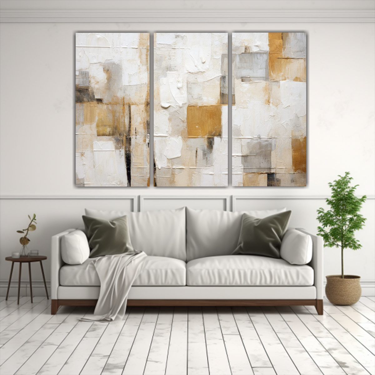 LIENZOS VINTAGE ABSTRACTOS GEOMÉTRICOS CON 105X70 CM - 2