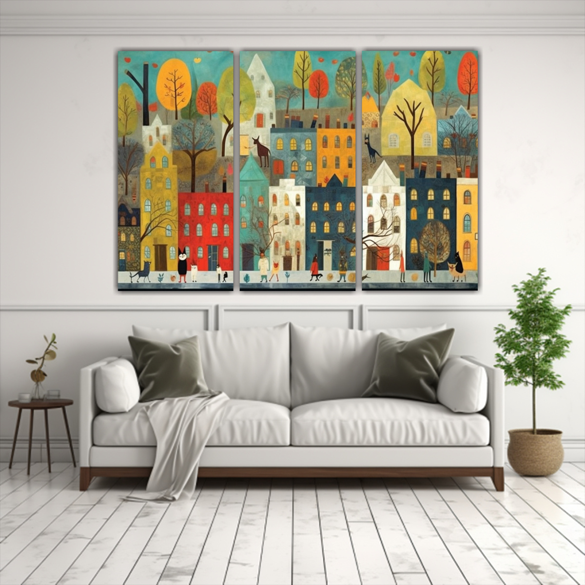 ARTES DE PARED ENCANTADORES DE CIUDAD, CUADROES 90X60 CM - 2
