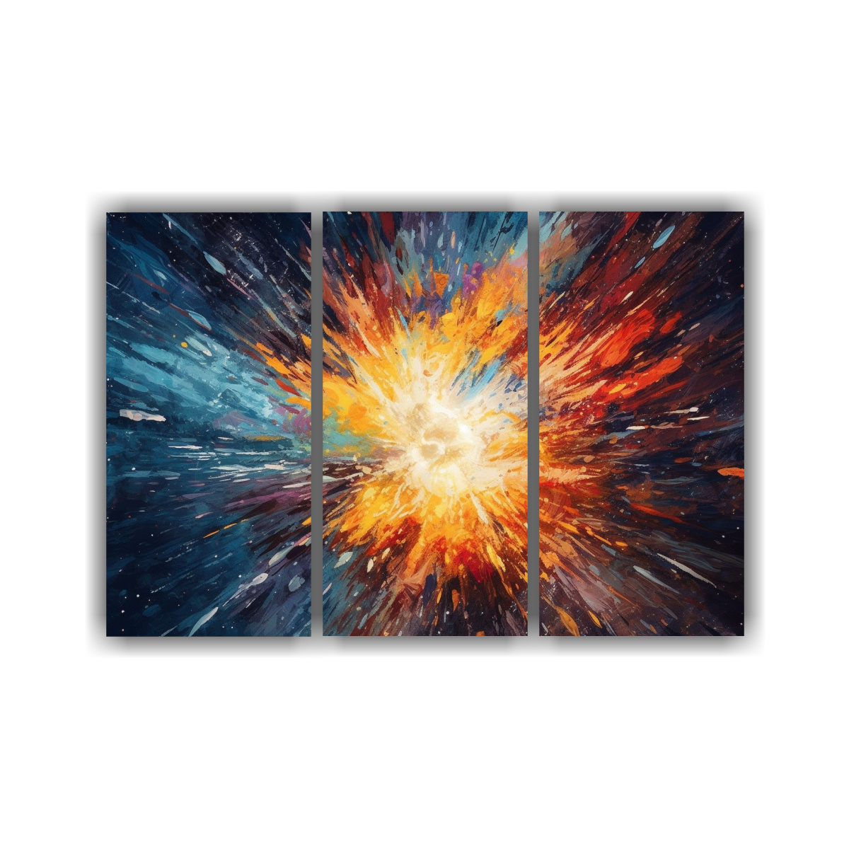 PINTURA ABSTRACTA DE SUPERNOVA EN BASTIDOR PARA 210X140 CM - 1