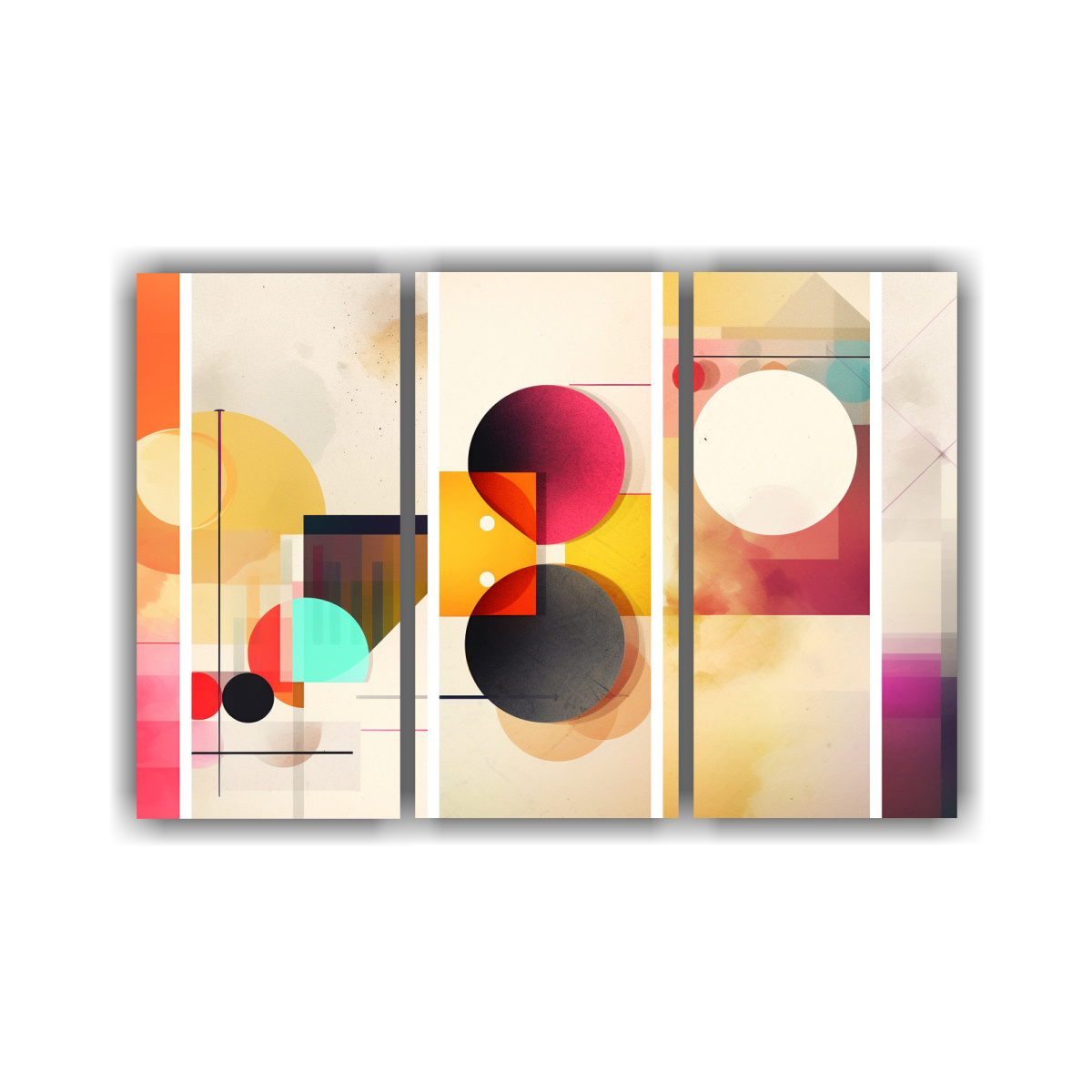 CUADROS ABSTRACTOS CON FONDOS TRANSPARENTES DE 105X70 CM - 1