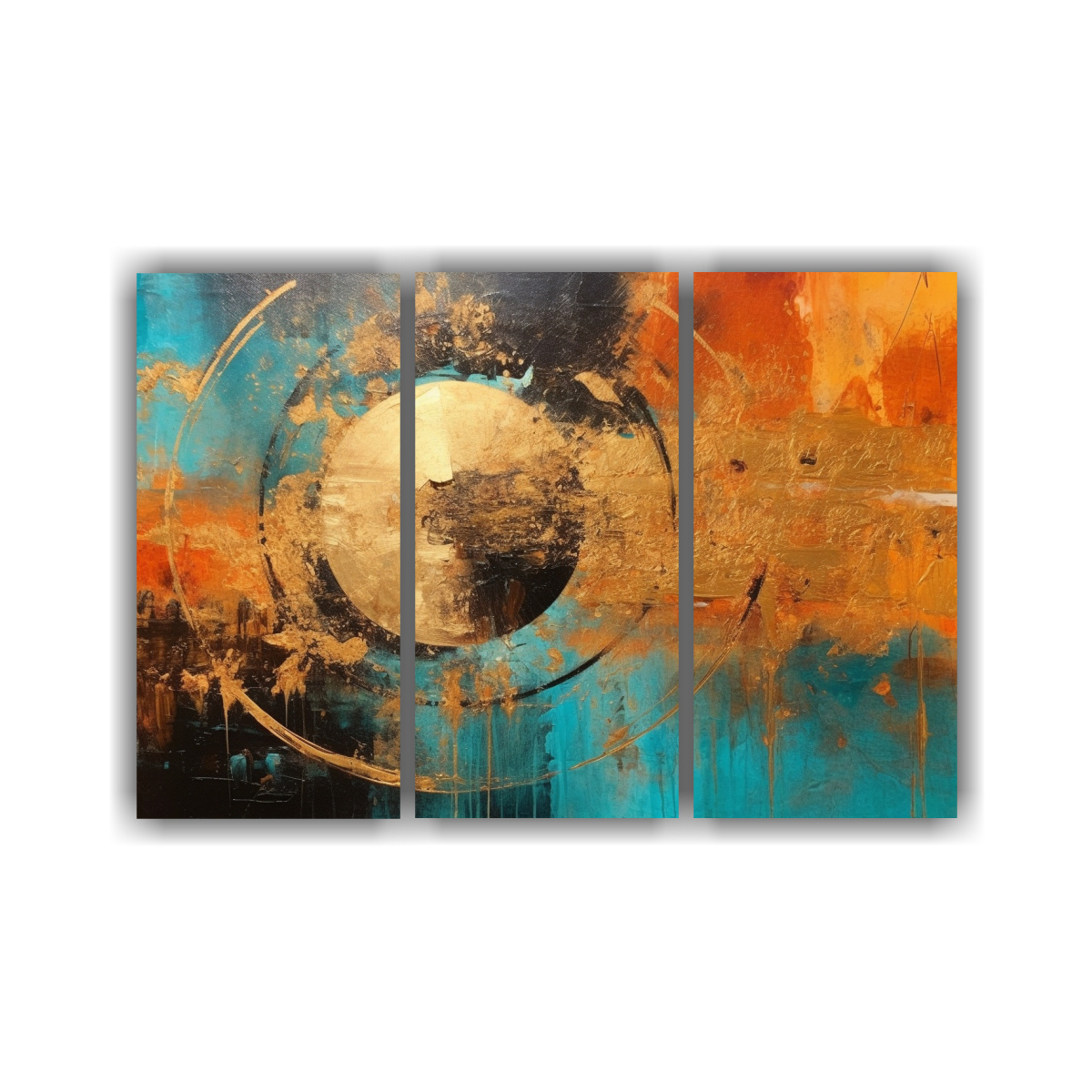 PINTURA ABSTRACTA CONTEMPORÁNEA ARTESANAL: UNA 60X40 CM - 1