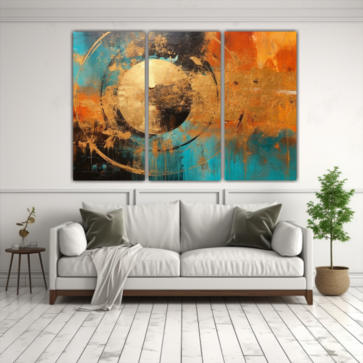 PINTURA ABSTRACTA CONTEMPORÁNEA ARTESANAL: UNA 60X40 CM - 2