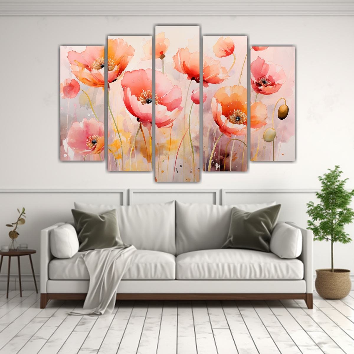 CONJUNTO DE 5 CUADROS CREATIVOS HERMOSOS CON 150X100 CM - 2