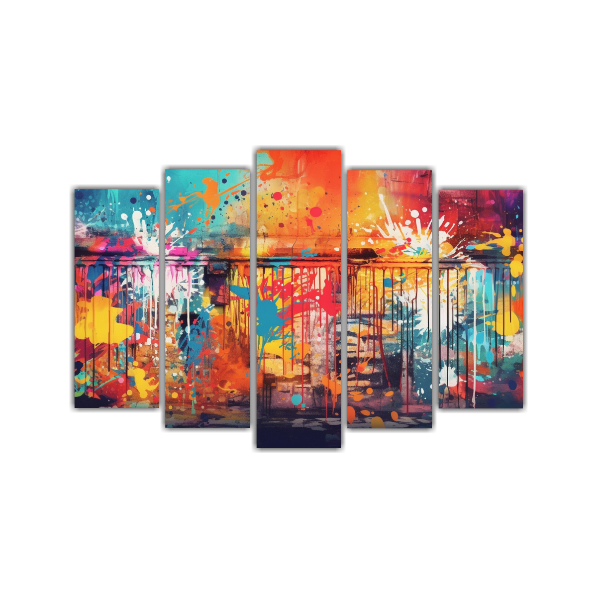 PINTURAS ABSTRACTAS EN TEXTURA GRAFFITI PARA 150X100 CM - 1