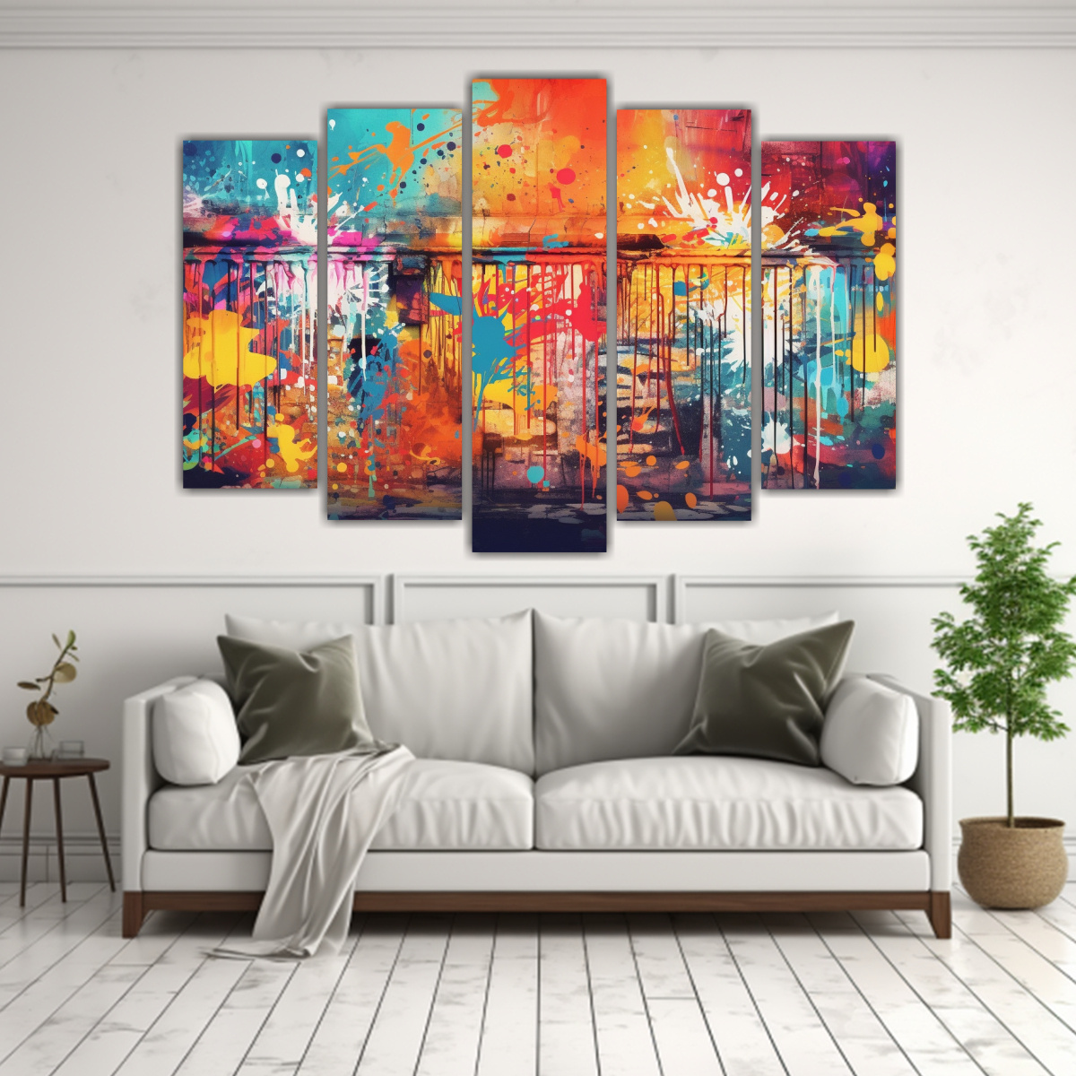 PINTURAS ABSTRACTAS EN TEXTURA GRAFFITI PARA 150X100 CM - 2
