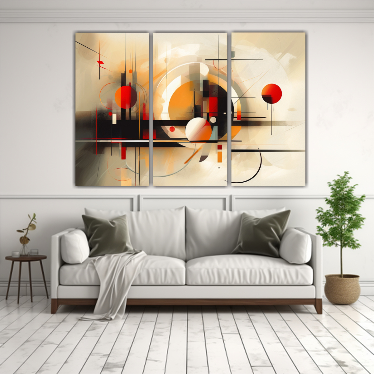 PINTURAS ABSTRACTAS EXUBERANTES EN LIENZO TRES 120X80 CM - 2