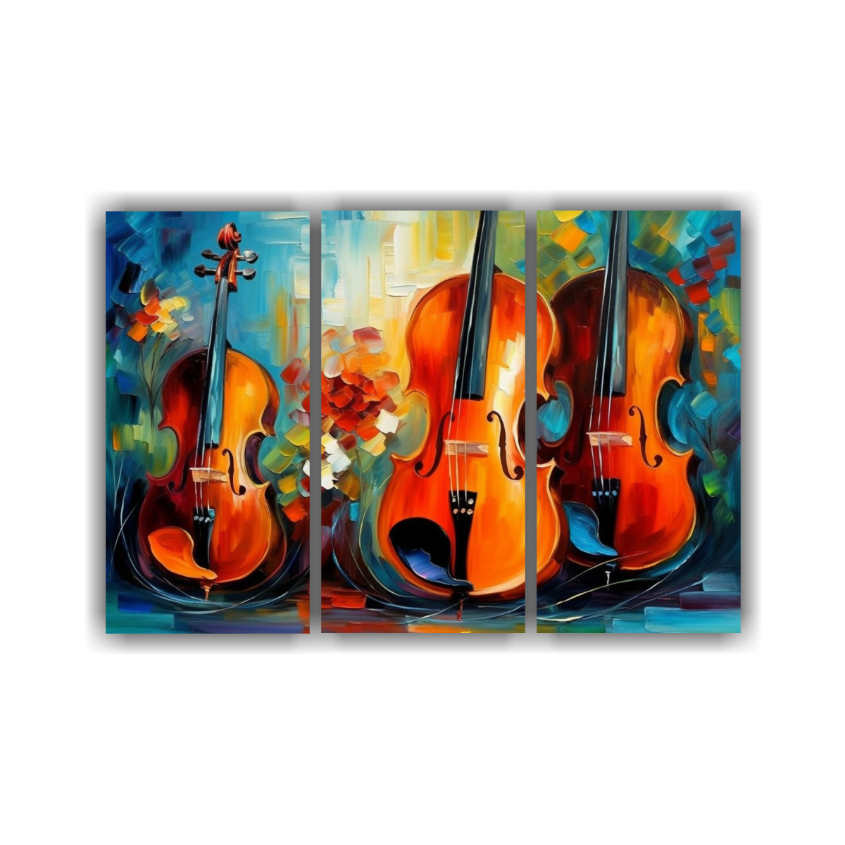PINTURAS DECORATIVAS INSPIRADAS EN MÚSICA: TRES 210X140 CM - 1