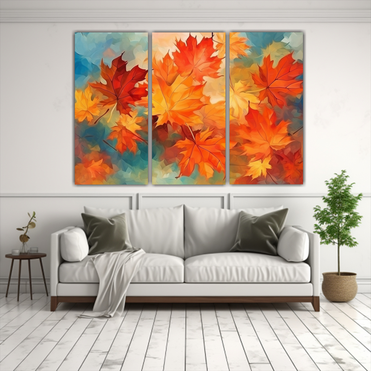 CUADROS DECORATIVOS VERANO Y OTOÑO, TELA 180X120 CM - 2