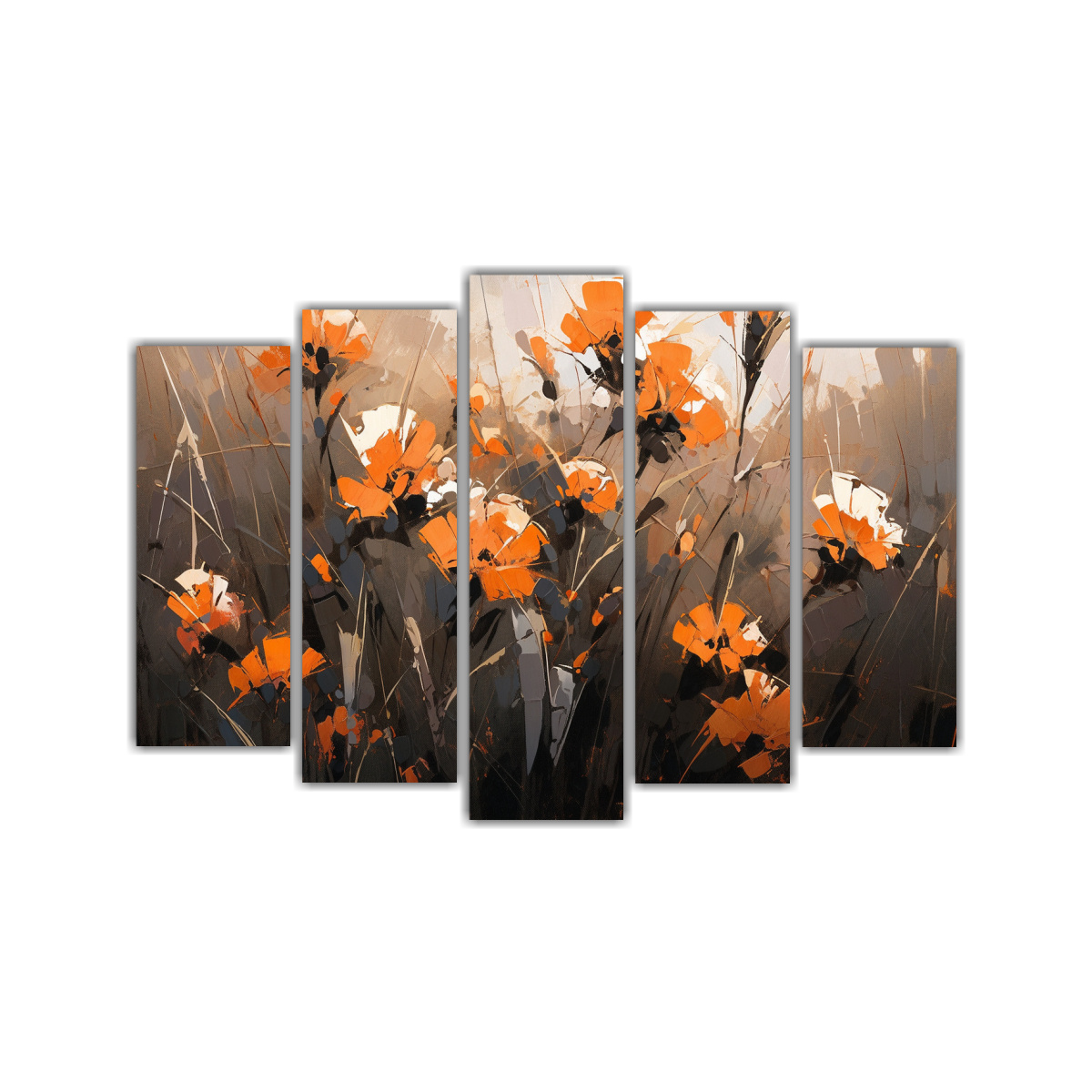 CUADRO DE FLORES EN TELA EN BASTIDOR EXCLUSIVO EN 100X65 CM - 1