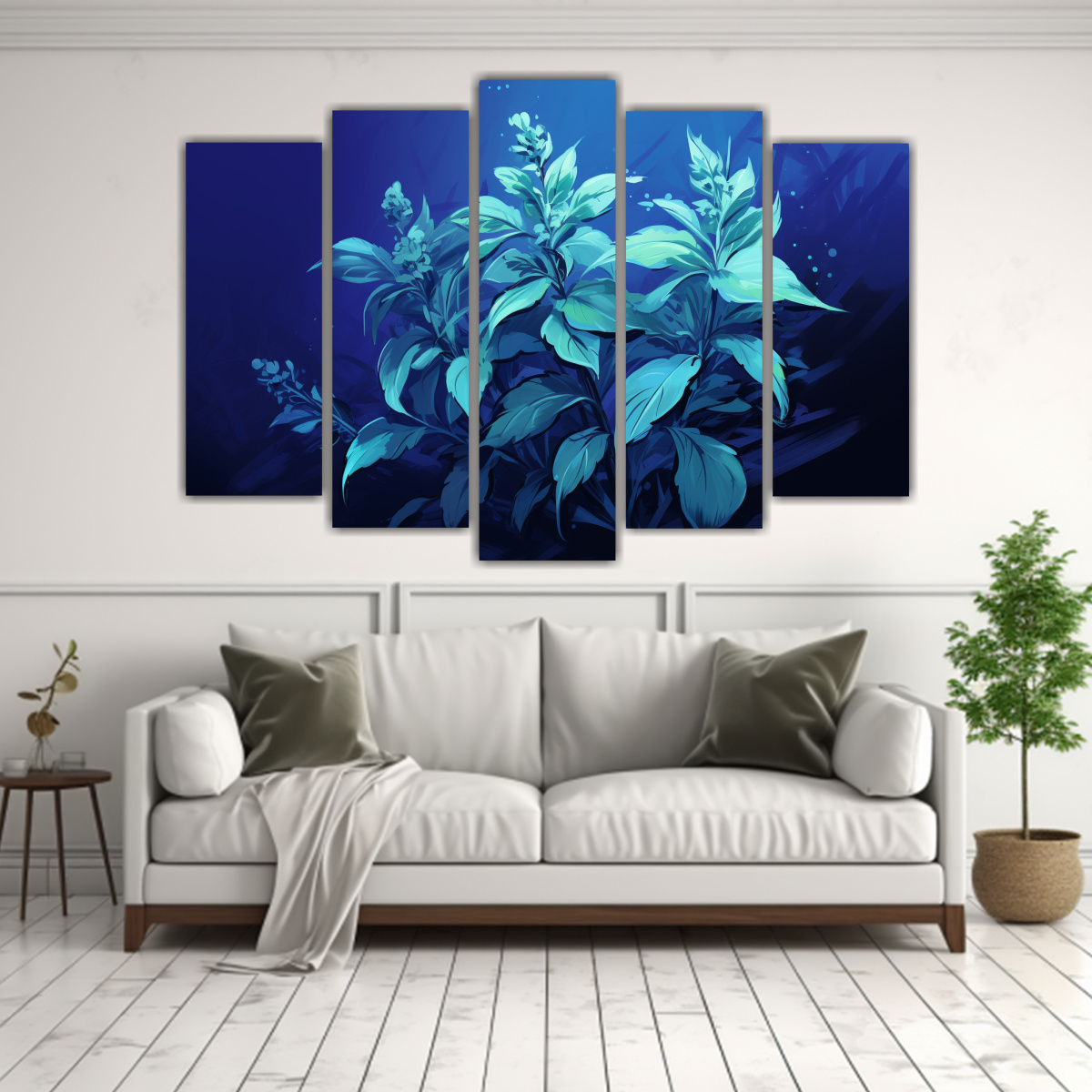 PINTURAS DECORATIVAS DE CINCO TELAS EN BASTIDOR: 100X65 CM - 2
