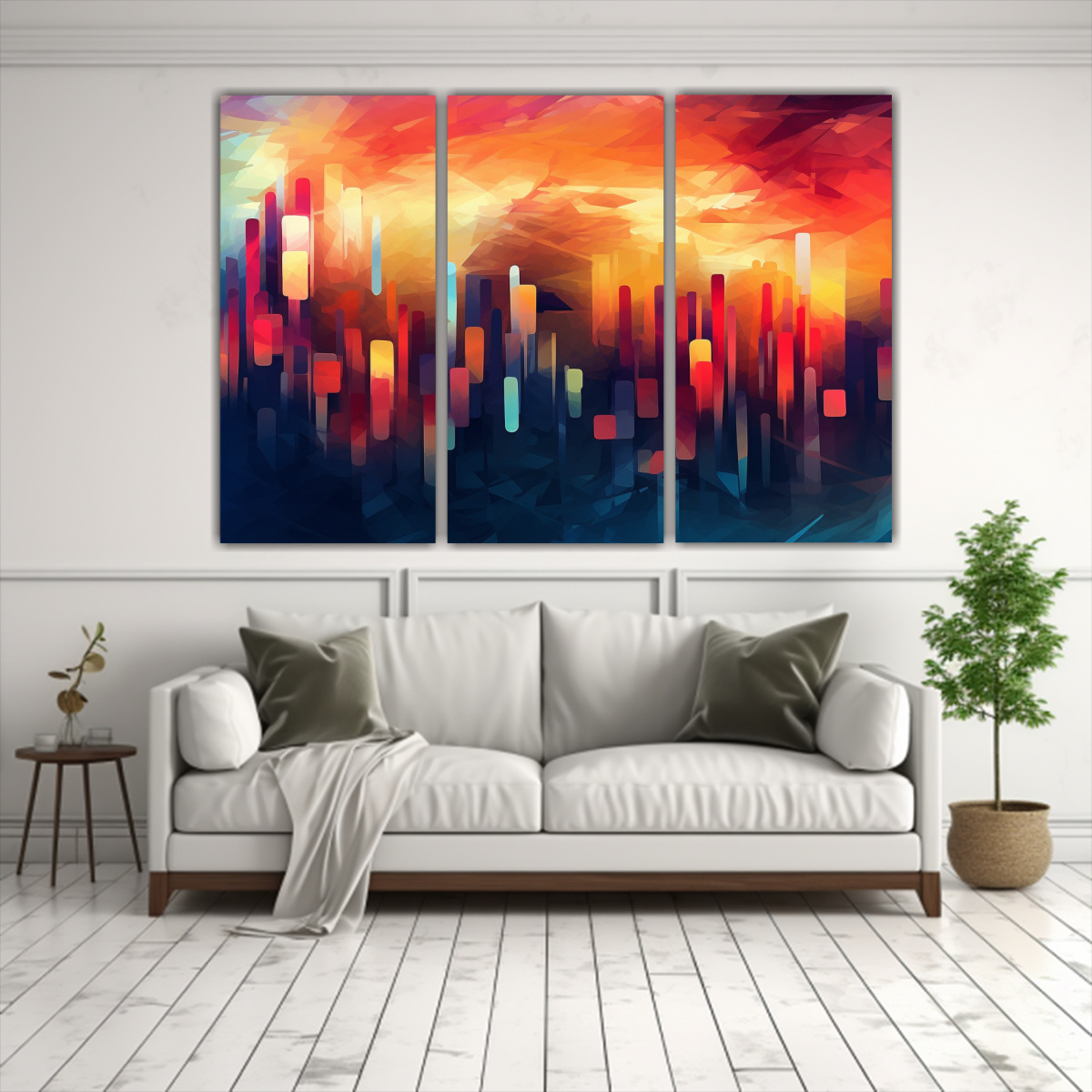 CUADROS DECORATIVOS PARA HABITACIÓN CON TONOS 120X80 CM - 2