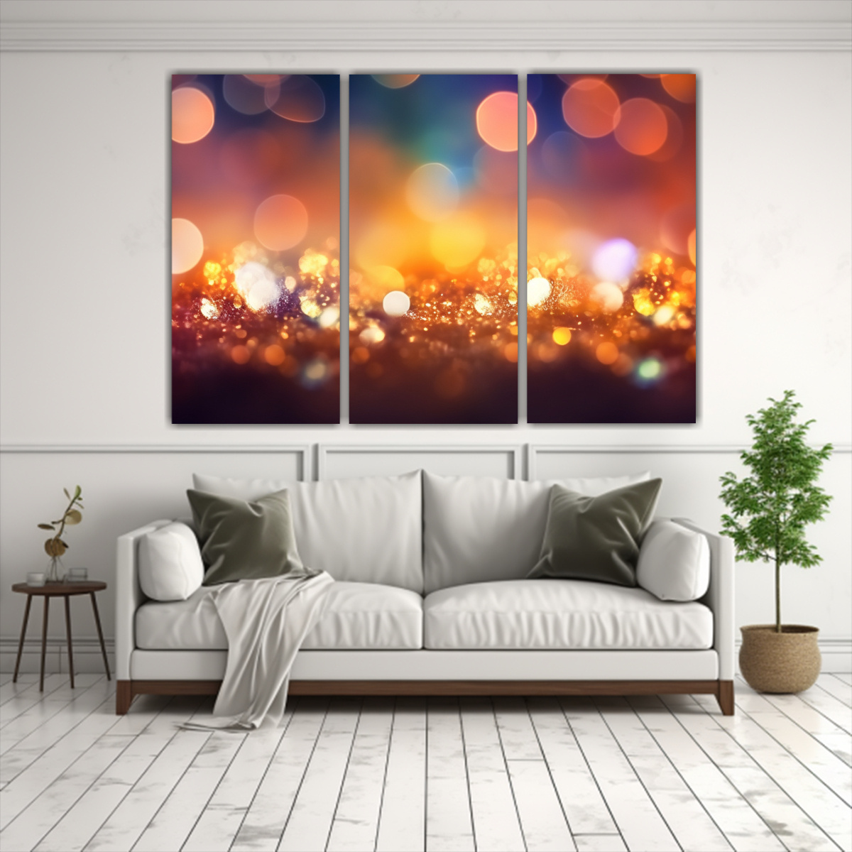 CUADROS TELA SURREALISTA BOKEH GLITTER LIGHT 240X160 CM - 2