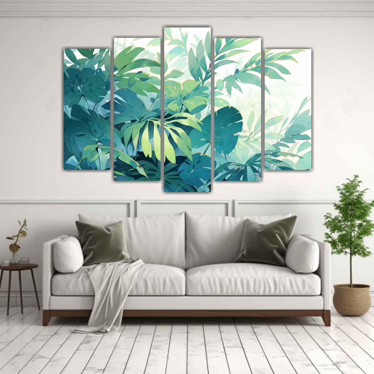 CUADROS DE DECORACIÓN MODERNA CON HOJAS DE PALMA 100X65 CM - 2