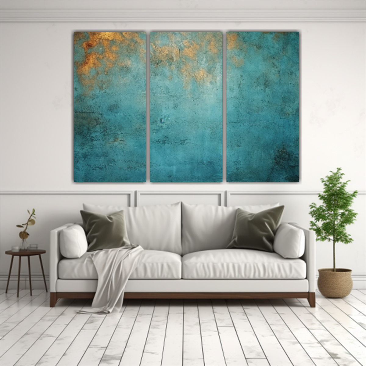 PINTURAS EN LIENZO CON FIGURAS EN COLORES SOBRE 105X70 CM - 2