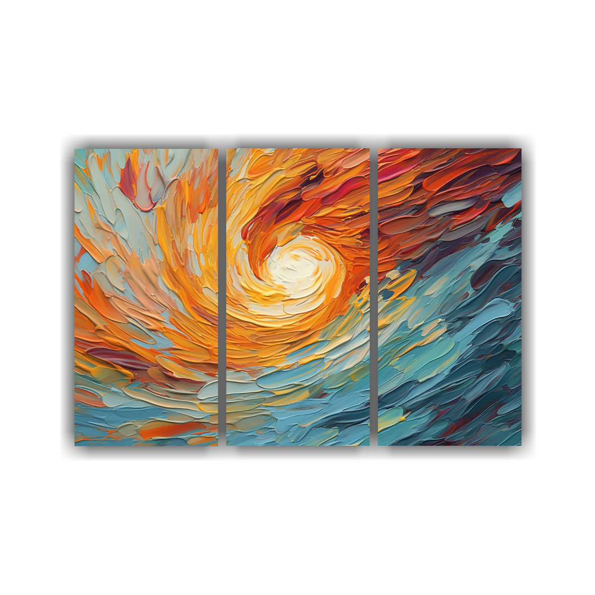 PINTURA ABSTRACTA LUMINOSA CON COLORES MODERNOS 240X160 CM - 1