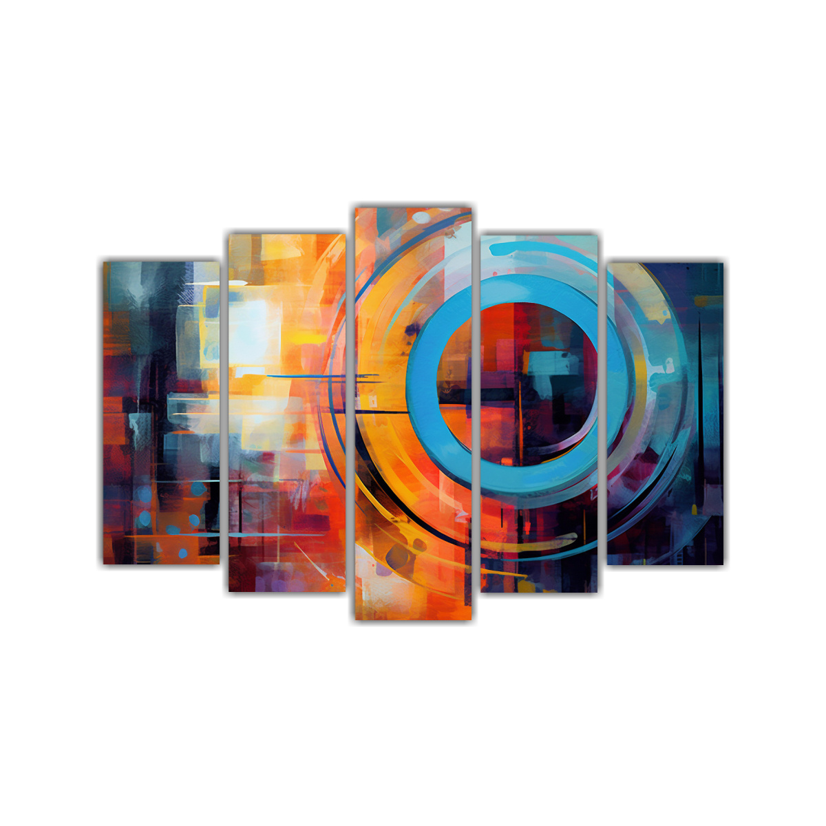 CUADRO ABSTRACTO MODERNO TECNOLOGÍA LÍNEAS 150X100 CM - 1