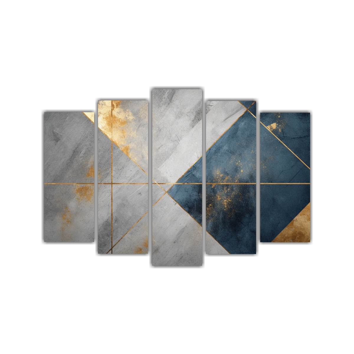 PINTURAS DECORATIVAS: ABSTRACTO GRIS AZUL CON UN 100X65 CM - 1