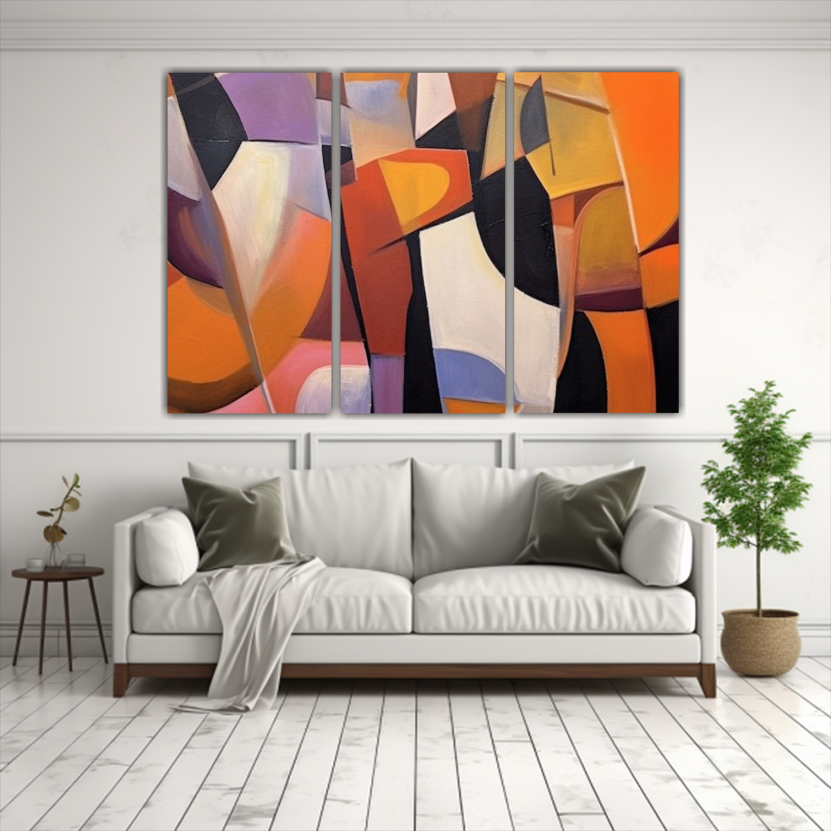 CONJUNTO 3 LIENZOS TELA COMPOSICIÓN ESCENA 75X50 CM - 2